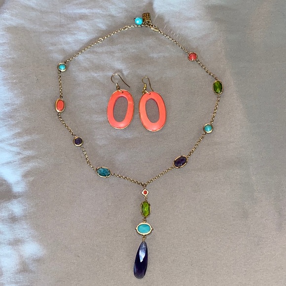 Crystal & Multi-Stone Necklace - Picture 1 of 4